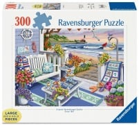 Cover-Bild zum Titel 'Erwachsenenpuzzle 300 Teile Large Pieces - Kaffeekränzchen mit Meerblick' von ''