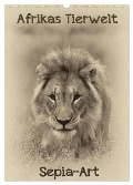 Afrikas Tierwelt - Sepia-Art (Wandkalender 2024 DIN A3 hoch), CALVENDO Monatskalender - Michael Voß