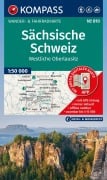 Cover-Bild zum Titel 'KOMPASS Wanderkarte 810 Sächsische Schweiz, Westliche Oberlausitz 1:50.000' von ''