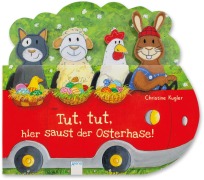 Cover-Bild zum Titel 'Tut, tut, hier saust der Osterhase!' von 'Christine Kugler'