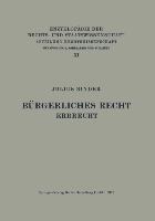 Bürgerliches Recht Erbrecht - Julius Binder
