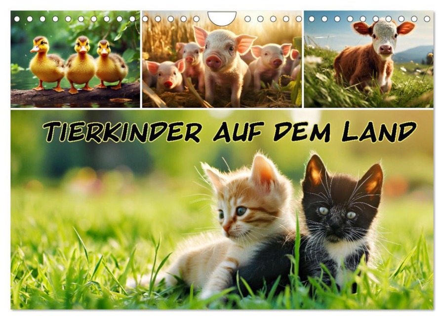Tierkinder auf dem Land (Wandkalender 2026 DIN A4 quer), CALVENDO Monatskalender - Susan Michel