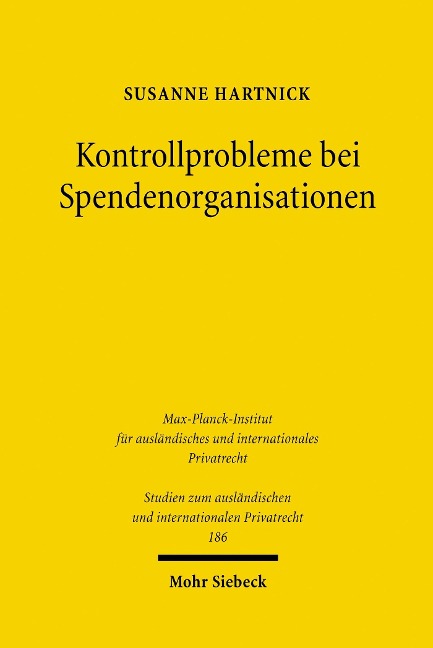 Kontrollprobleme bei Spendenorganisationen - Susanne Hartnick