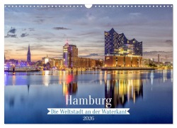 Cover-Bild zum Titel 'Hamburg - Die Weltstadt an der Waterkant (Wandkalender 2026 DIN A3 quer), CALVENDO Monatskalender' von 'AkremaFotoArt AkremaFotoArt'