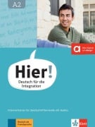 Cover-Bild zum Titel 'Hier! A2.  Intensivtrainer für Zweitschriftlernende mit Audios' von 'Vasili Bachtsevanidis, Johanna Thurau'