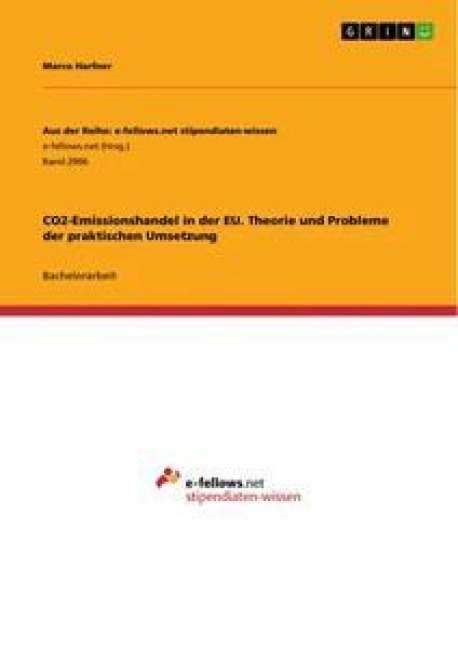 CO2-Emissionshandel in der EU. Theorie und Probleme der praktischen Umsetzung - Marco Harfner