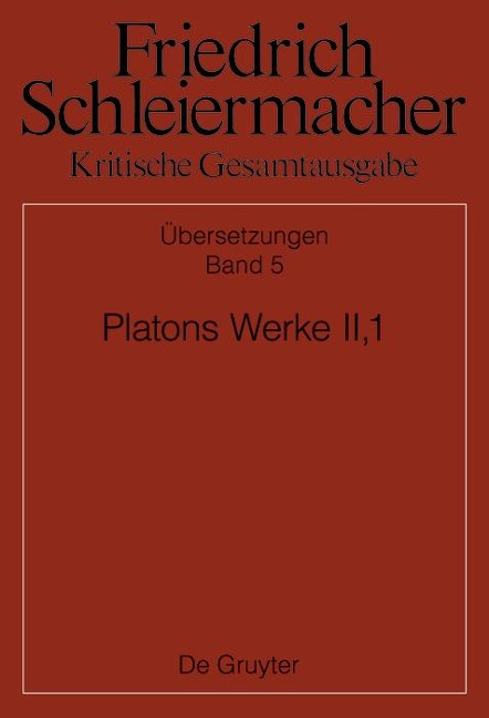 Platons Werke II,1, Berlin 1805. 1818 - 