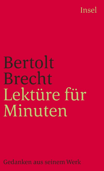 Lektüre für Minuten - Bertolt Brecht