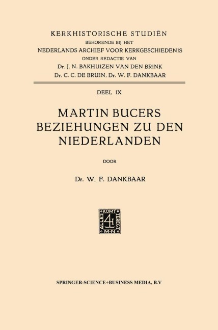 Martin Bucers Beziehungen zu den Niederlanden - Willem Frederik Dankbaar