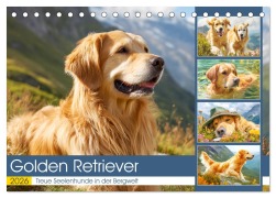 Golden Retriever. Treue Seelenhunde in der Bergwelt (Tischkalender 2026 DIN A5 quer), CALVENDO Monatskalender - Rose Hurley