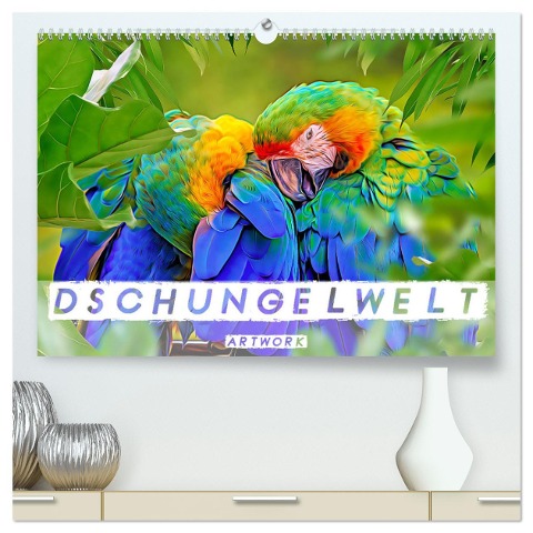 Dschungelwelt - Artwork (hochwertiger Premium Wandkalender 2025 DIN A2 quer), Kunstdruck in Hochglanz - Liselotte Brunner-Klaus