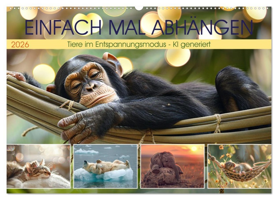 Einfach mal abhängen (Wandkalender 2026 DIN A2 quer), CALVENDO Monatskalender - Cathrin Illgen