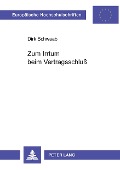 Cover-Bild zum Titel 'Zum Irrtum beim Vertragsschluß' von 'Dirk Schwaab'