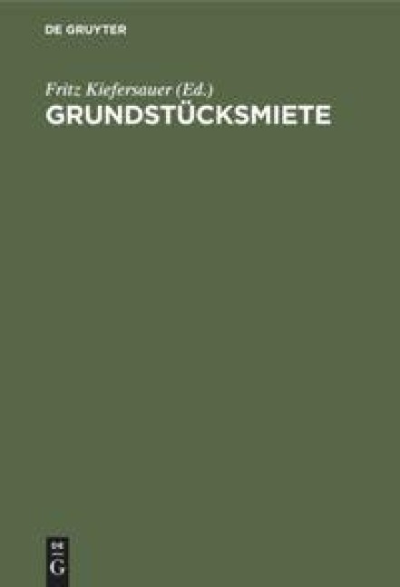 Grundstücksmiete - 