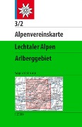 Cover-Bild zum Titel 'Alpenvereinskarte Blatt 3/2 Lechtaler Alpen, Arlberggebiet 1 : 25 000' von ''