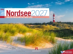 Cover-Bild zum Titel 'Nordsee ReiseLust Kalender 2027 | von Ostfriesland bis nach Sylt' von 'Ackermann Kunstverlag GmbH'