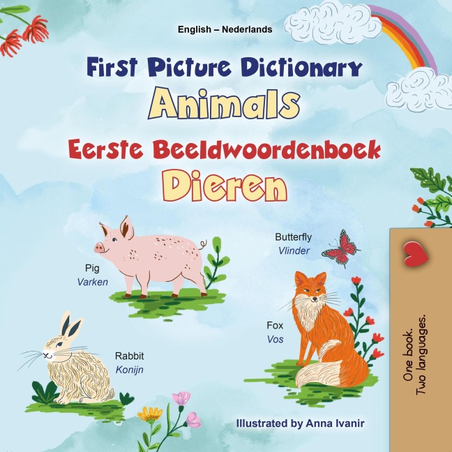 First Picture Dictionary Animals Eerste Beeldwoordenboek Dieren (English Dutch Bilingual Collection) - Kidkiddos Books