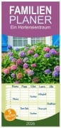 Cover-Bild zum Titel 'Familienplaner 2026 - Ein Hortensientraum mit 5 Spalten (Wandkalender, 21 x 45 cm) CALVENDO' von 'Klaus Scholz'