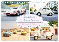 Cover-Bild zum Titel 'Amigurumi Fahrzeugträume - Häkelstyle in Pasteltönen (Wandkalender 2026 DIN A4 quer), CALVENDO Monatskalender' von 'Martina Marten'