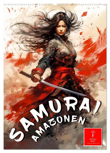 Samurai Amazonen (Wandkalender 2025 DIN A2 hoch), CALVENDO Monatskalender - Peter Roder