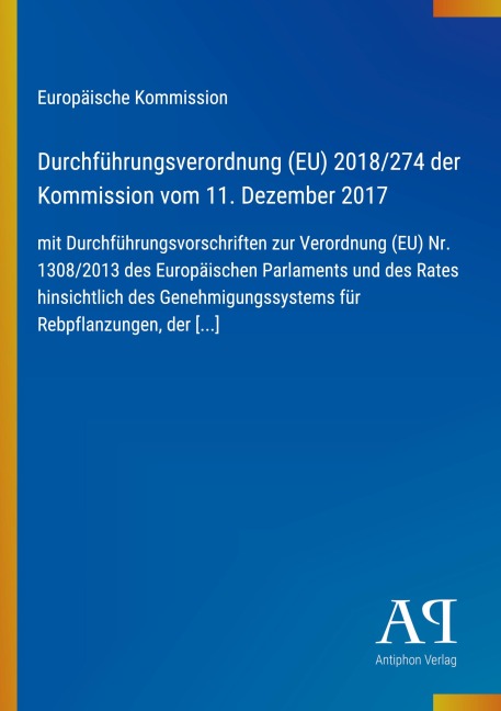 Durchführungsverordnung (EU) 2018/274 der Kommission vom 11. Dezember 2017 - Europäische Kommission