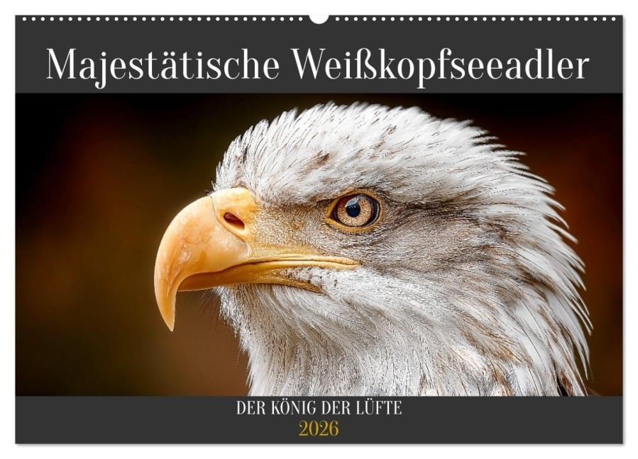 Majestätische Weißkopfseeadler - Der König der Lüfte (Wandkalender 2026 DIN A2 quer), CALVENDO Monatskalender - Mb Fotografie