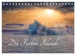 Cover-Bild zum Titel 'Die Farben Islands (Tischkalender 2026 DIN A5 quer), CALVENDO Monatskalender' von 'Reinhold Wittich'