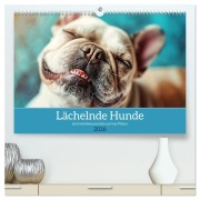 Cover-Bild zum Titel 'Lächelnde Hunde sind wie Sonnenschein auf vier Pfoten (hochwertiger Premium Wandkalender 2026 DIN A2 quer), Kunstdruck in Hochglanz' von ''