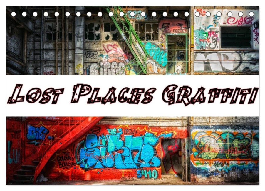 Lost Places Graffiti (Tischkalender 2026 DIN A5 quer), CALVENDO Monatskalender - Btc Wallets