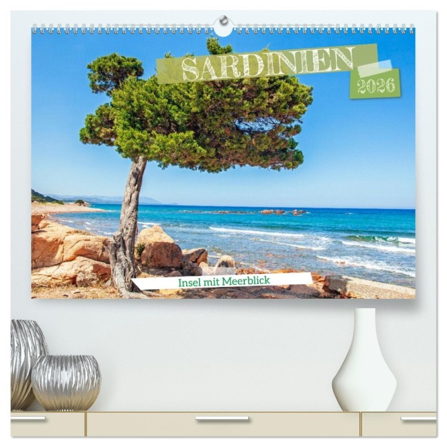 Sardinien Insel mit Meerblick (hochwertiger Premium Wandkalender 2026 DIN A2 quer), Kunstdruck in Hochglanz - Klaus Scholz