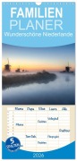 Cover-Bild zum Titel 'Familienplaner 2026 - Wunderschöne Niederlande mit 5 Spalten (Wandkalender, 21 x 45 cm) CALVENDO' von 'Michael Valjak'