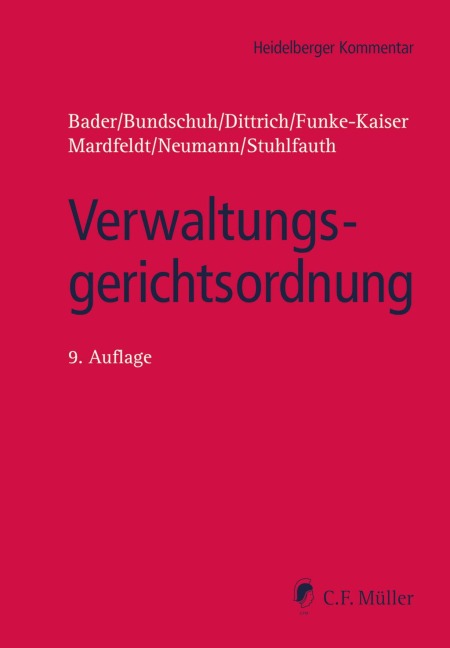 Verwaltungsgerichtsordnung - Johann Bader, Daniel Mardfeldt, Felix Neumann, Thomas Stuhlfauth, Matthias Bundschuh