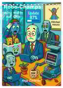 Cover-Bild zum Titel 'Robo-Champs: Witz trifft auf Chip (Tischkalender 2026 DIN A5 hoch), CALVENDO Monatskalender' von 'Anja Zachrau'