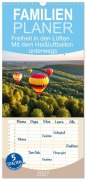 Cover-Bild zum Titel 'Familienplaner 2027 - Freiheit in den Lüften. Mit dem Heißluftballon unterwegs mit 5 Spalten (Wandkalender, 21 x 45 cm) CALVENDO' von 'Martina Marten'