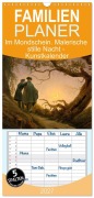 Cover-Bild zum Titel 'Familienplaner 2027 - Im Mondschein. Malerische stille Nacht - Kunstkalender mit 5 Spalten (Wandkalender, 21 x 45 cm) CALVENDO' von 'Timearts Kunstkalender'