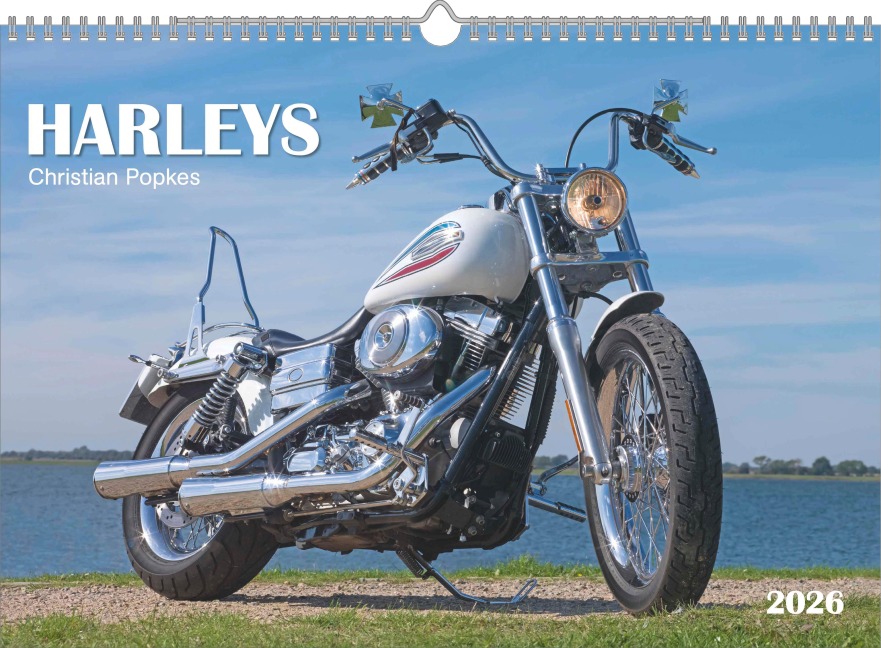 Harleys 2026 - Wand-Kalender - 42x29,7 - Motorrad - 