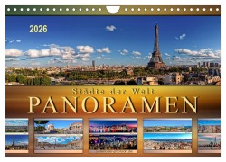 Cover-Bild zum Titel 'Städte der Welt, Panoramen (Wandkalender 2026 DIN A4 quer), CALVENDO Monatskalender' von 'Peter Roder'