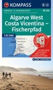 Cover-Bild zum Titel 'KOMPASS Wanderkarte 258 Algarve West, Costa Vicentina - Fischerpfad 1:55.000' von ''