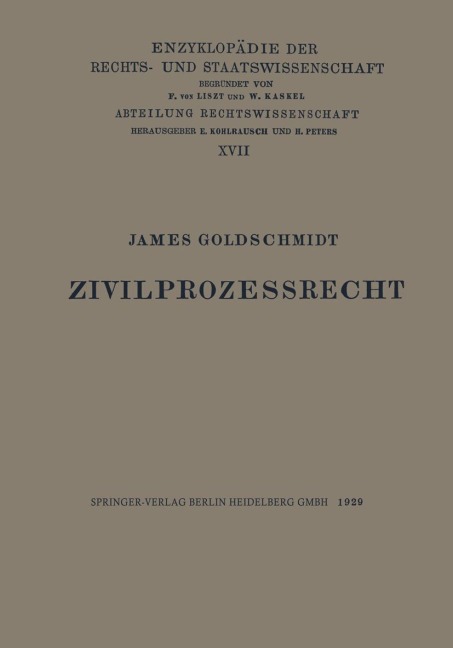 Zivilprozessrecht - James Paul Goldschmidt