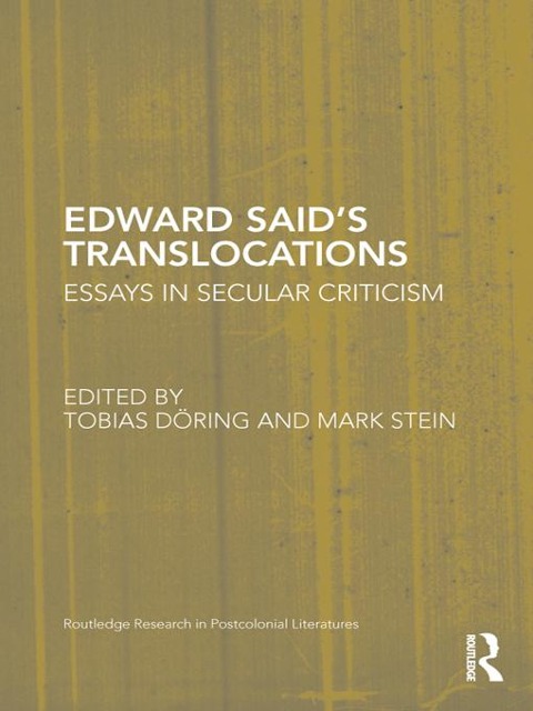Edward Said's Translocations - 