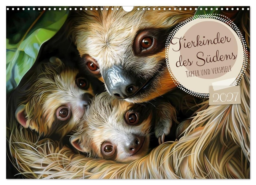 Tierkinder des Südens (Wandkalender 2027 DIN A3 quer), CALVENDO Monatskalender - Daniela Tapper