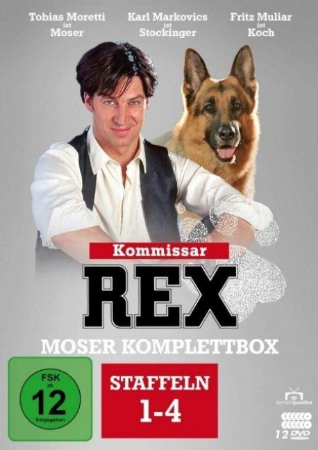 Kommissar Rex - Moser Komplettbox (Alle 4 Staffeln mit Tobias Moretti). 12 DVDs - 