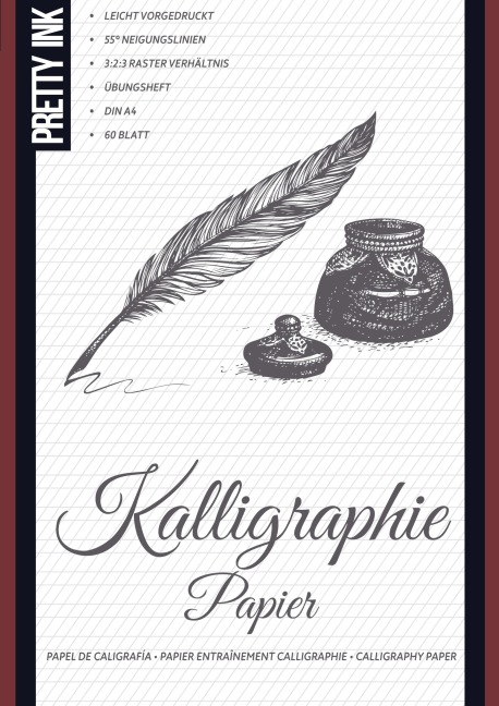 Kalligraphie Papier - Übungsheft - Pretty Ink Verlag