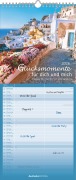 Glücksmomente für dich und mich 2026 - Familien-Timer 19,5x45 cm - 2 Spalten - Wand-Planer - viel Platz für Eintragungen - Familienkalender - Alpha Edition - 
