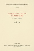 Cover-Bild zum Titel 'Jacques de la Taille's La Manière' von ''