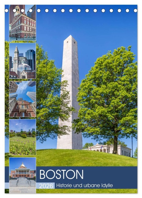 BOSTON Historie und urbane Idylle (Tischkalender 2026 DIN A5 hoch), CALVENDO Monatskalender - Melanie Viola