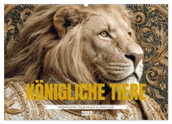 Cover-Bild zum Titel 'KÖNIGLICHE TIERE - Majestätische Tierportraits im Adel-Look (Wandkalender 2027 DIN A2 quer), CALVENDO Monatskalender' von 'Mb Fotografie'
