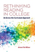 Cover-Bild zum Titel 'Rethinking Reading in College' von 'Arlene Fish Wilner'