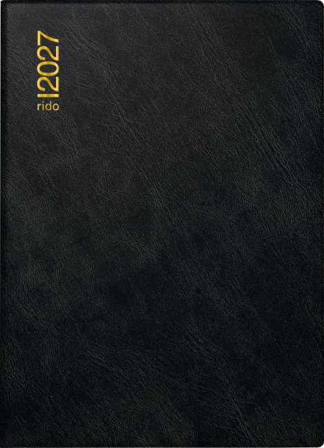 rido/idé 7018242907 Taschenkalender Mod. Technik III 2027 A6, Kunststoff, schwarz - 
