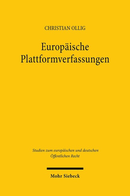 Europäische Plattformverfassungen - Christian Ollig